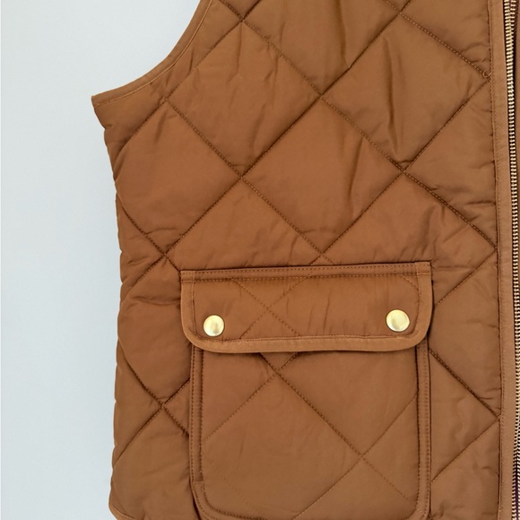 J crew puff vest XL camel tan and pink like new - Picture 5 of 7